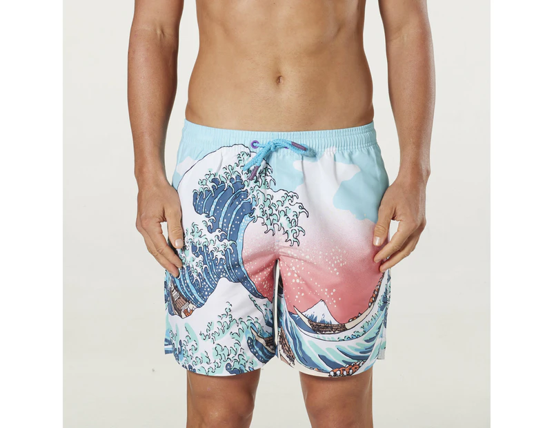 Mitch Dowd - Men's The Great Wave Repreve(R) Swim Shorts - Blue
