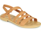 Crocs Tulum Womens Sandals Open Toe Flats Slip On Thongs Summer - Dark Gold