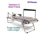 iFitness Foldable Pilates Reformer Exercise Fitness Gym Home Cardio Yoga