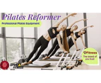 iFitness Foldable Pilates Reformer Exercise Fitness Gym Home Cardio Yoga