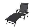 Gardeon Sun Lounge Outdoor Lounger Aluminium Folding Beach Chair Camping Patio