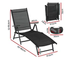 Gardeon Sun Lounge Outdoor Lounger Aluminium Folding Beach Chair Camping Patio