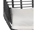 Gardeon 3PC Outdoor Furniture Bistro Set Lounge Setting Table Chairs Cushion Patio Grey