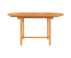 Extending Garden Table 110-160x80x75 cm Solid Wood Teak