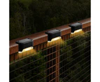 Advwin Solar Deck Lights 8 Pack LED Outdoor Solar Step Lights Waterproof Garden Lights Fence Stair Lights for Yard Pathway Warm Light