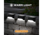 Advwin Solar Deck Lights 8 Pack LED Outdoor Solar Step Lights Waterproof Garden Lights Fence Stair Lights for Yard Pathway White Light