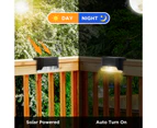 Advwin Solar Deck Lights 8 Pack LED Outdoor Solar Step Lights Waterproof Garden Lights Fence Stair Lights for Yard Pathway Warm Light