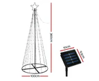 Jingle Jollys Solar Christmas Tree 3.6M Xmas Tree Decorations 8 Light Modes