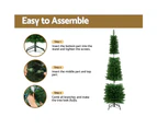 Jingle Jollys Christmas Tree 1.8m Pre-Lit 200 LED Lights Xmas Tree Decorations