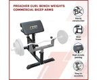 Preacher Curl Bench Weights Commercial Bicep Arms