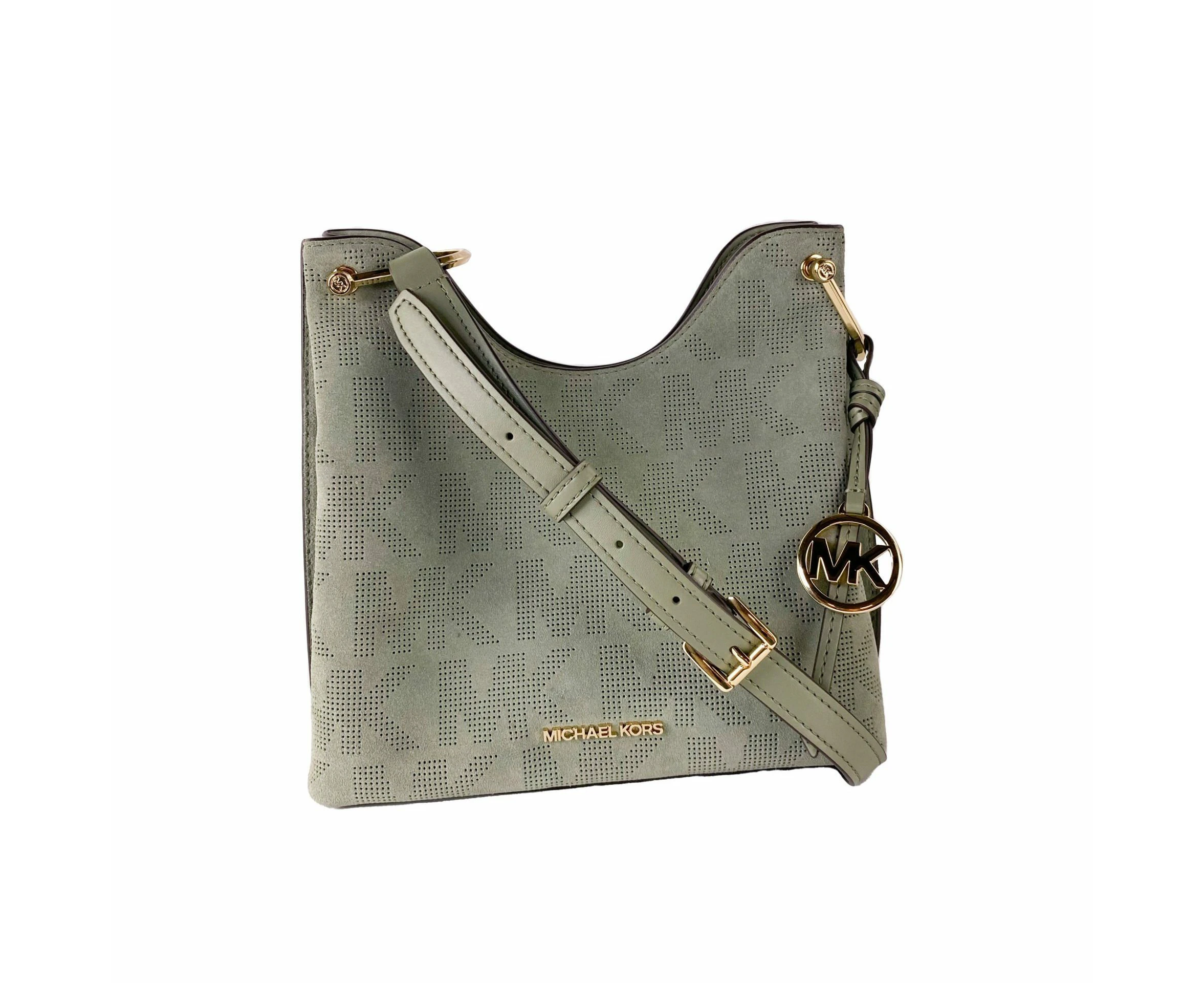 Michael Kors Joan Small Slouchy Messenger Handbag - Green