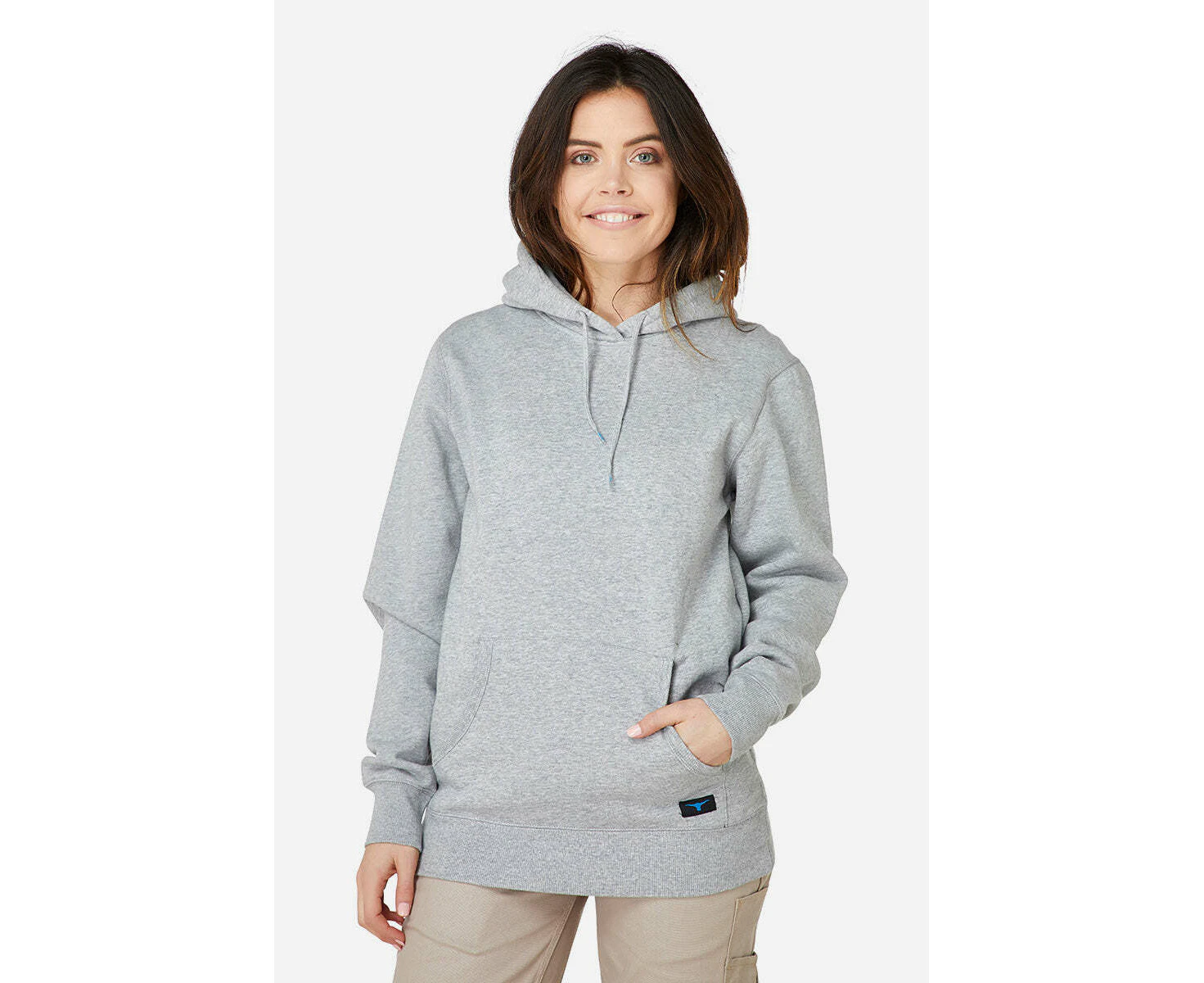 Womens Basic Pullover Grey Marle