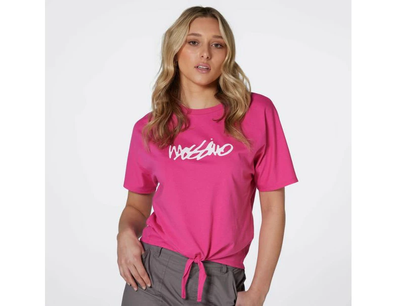 Mossimo Tie Front T-Shirt - Pink