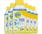Dettol Antibacterial Laundry Washing Machine Cleaner Lemon 250ml x 6 Pack