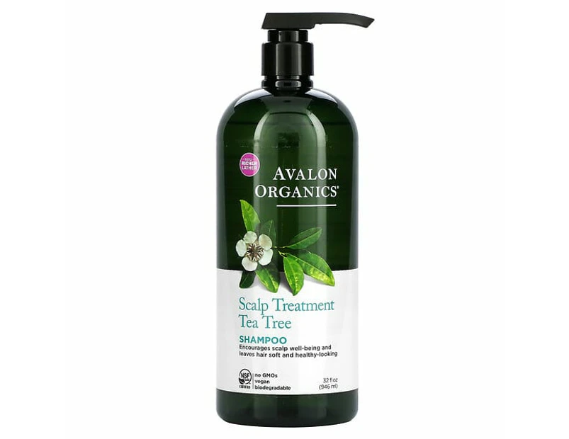 Scalp Treatment Shampoo, Tea Tree, 32 fl oz (946 ml)