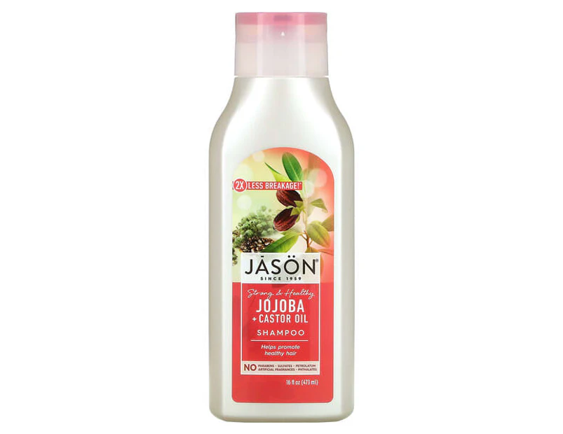 Strong & Healthy Jojoba + Castor Oil Shampoo, 16 fl oz (473 ml)