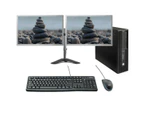 HP Z240 SFF Gaming Bundle Desktop Xeon 3.3GHz 16GB RAM 4GB GTX 1650 + Dual 24" Monitor - Refurbished Grade A