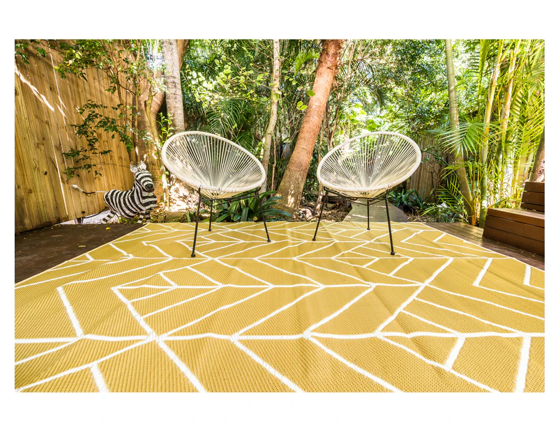 Outdoor Rug - Glamorous Metallic and Cream