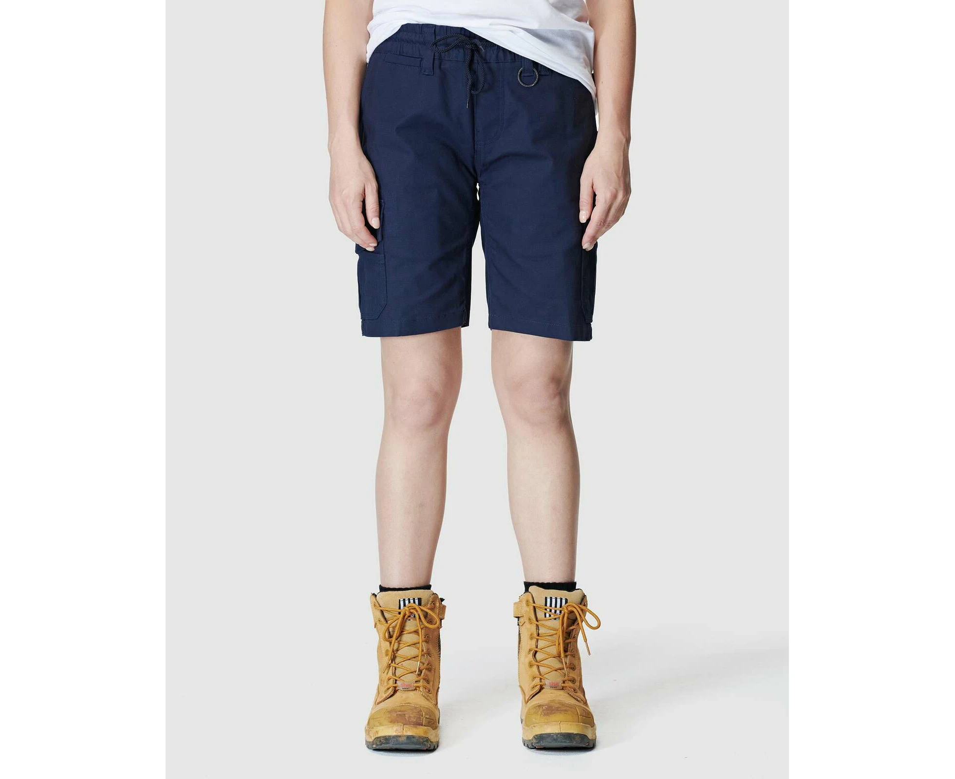 Womens Elastic Utility Short Navy