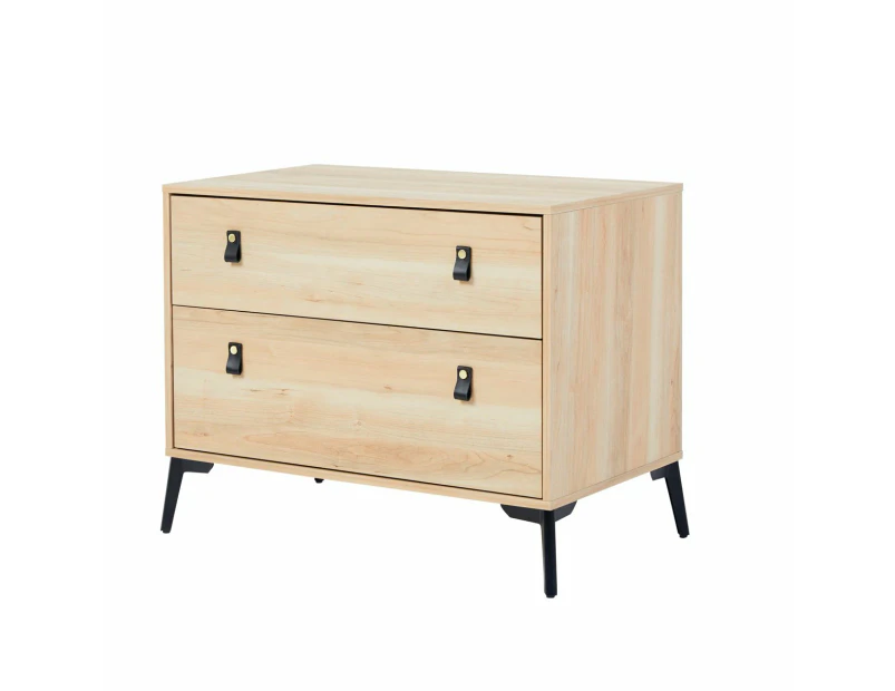 Groove Furniture Hunter 2-Chest of Drawers Tallboy or Dresser Table Storage Cabinet