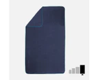 Ultra Compact Microfibre Stiped Towel (Size XL) - Black