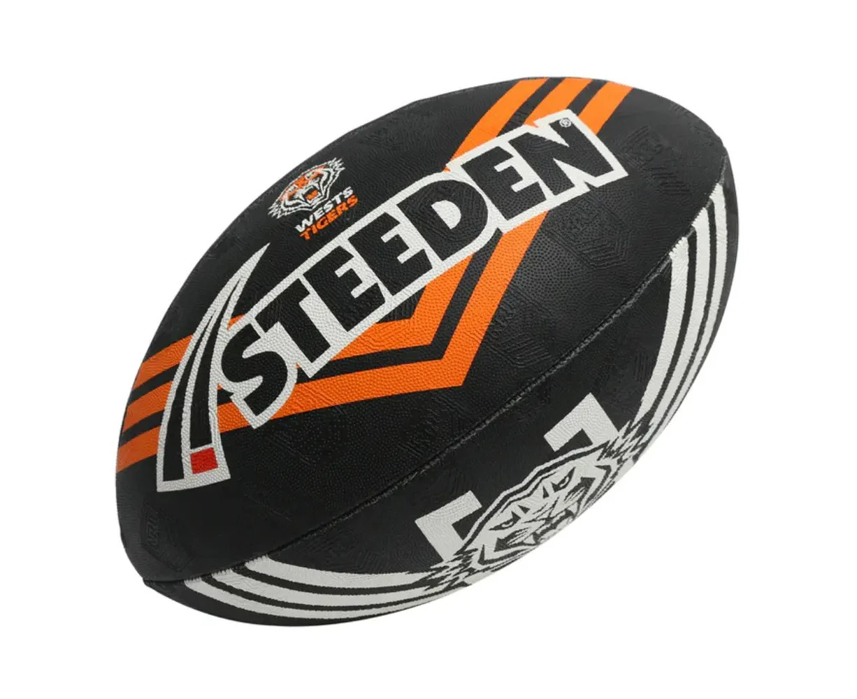 Wests Tigers NRL Football Steeden Supporter Ball Size 11" inch Footy