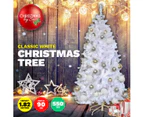 SAS 1.8m White Pine Christmas Tree 550 Tips Full Figured Easy Assembly - White