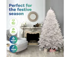 SAS 1.8m White Pine Christmas Tree 550 Tips Full Figured Easy Assembly - White