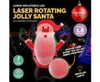 Christmas By SAS 1.8m Self Inflatable LED Jolly Santa Rotating Lights