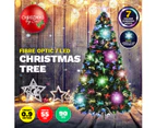 Christmas By SAS 90cm Fibre Optic/LED Christmas Tree 90 Tips Multicolour Star & Ornaments