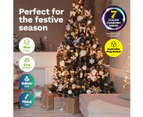 Christmas By SAS 90cm Fibre Optic/LED Christmas Tree 90 Tips Multicolour Star & Ornaments