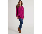 MILLERS - Womens Tops -  Long Sleeve Supersoft Tunic - Berry