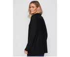 MILLERS - Womens Tops -  Long Sleeve Cowl Tunic With Eyelets - Black