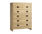 Oikiture Tallboy 6 Chest of Drawers Dresser Table Storage Cabinet Bedroom Wooden