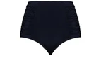 KATIES - Womens Swimwear - Navy Blue - Rusched Detail- Swim Brief - Bikini Bottoms - Swimmers - Beachwear - Swimsuit - Summer - Women's Clothing - Navy