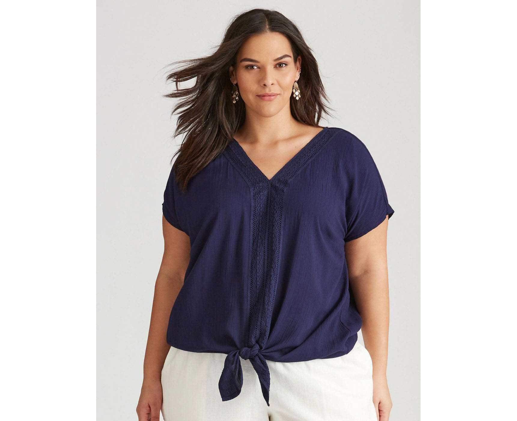 AUTOGRAPH - Plus Size - Womens Tops - Woven Double Layer Top