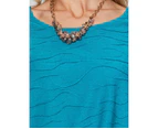 MILLERS - Womens Tops -  Long Sleeve Textured Top - Emerald