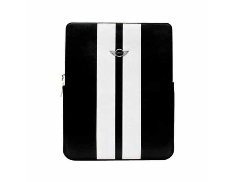 Mini Cooper Stripes Leather Sleeve Case for All Apple iPad Black White