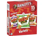 Arnotts Shapes Variety Pack Biscuits 15pack, 375 g