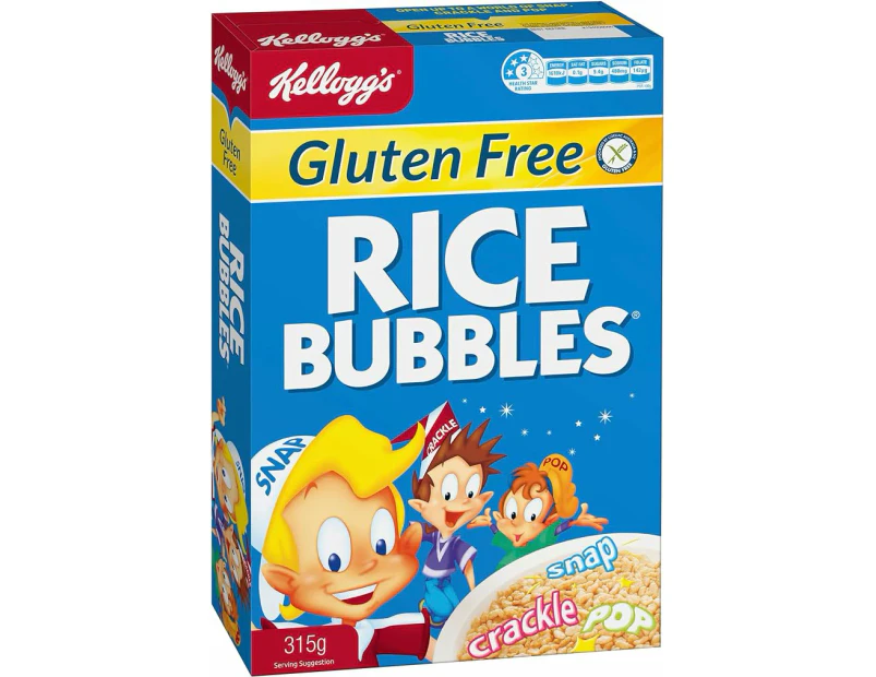 Kellogg's Rice Bubbles Gluten Free Breakfast Cereal 315 g