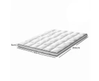 Dreamz Bedding Pillowtop Bed Mattress Topper Mat Pad Protector Cover King - White