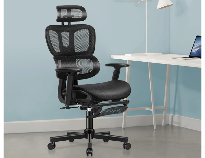 ALFORDSON Ergonomic Office Chair Mesh Executive Seat Work Computer Gaming Black