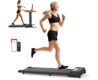 YOPOWER Walking Pad Treadmill Under Desk Home Office Exercise Walking Machine 120KG Capacity Black