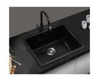 Welba Kitchen Sink 55x45cm Granite Stone Sink Laundry Basin Single Bowl Black