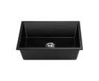 Welba Kitchen Sink 70x45cm Granite Stone Sink Laundry Basin Single Bowl Black