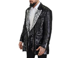 Dolce & Gabbana Single Breasted Blazer with Peak Lapel - Black