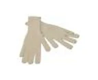 White Cashmere Knitted Hands Mitten Mens Gloves - White