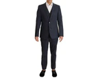 Dark Blue Three Piece Suit - Dolce & Gabbana MARTINI - Blue