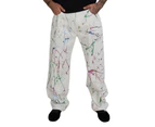 Gorgeous Dolce & Gabbana Jeans with Color Splash Print - White