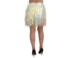 Gorgeous Fringed Mini Skirt by Dolce & Gabbana - Multicolor